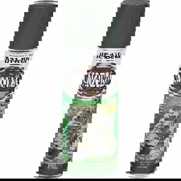 Camouflage Spray Paint, Flat Deep Forest Green, 12 oz Aerosol Can